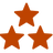 Orange star rating icons